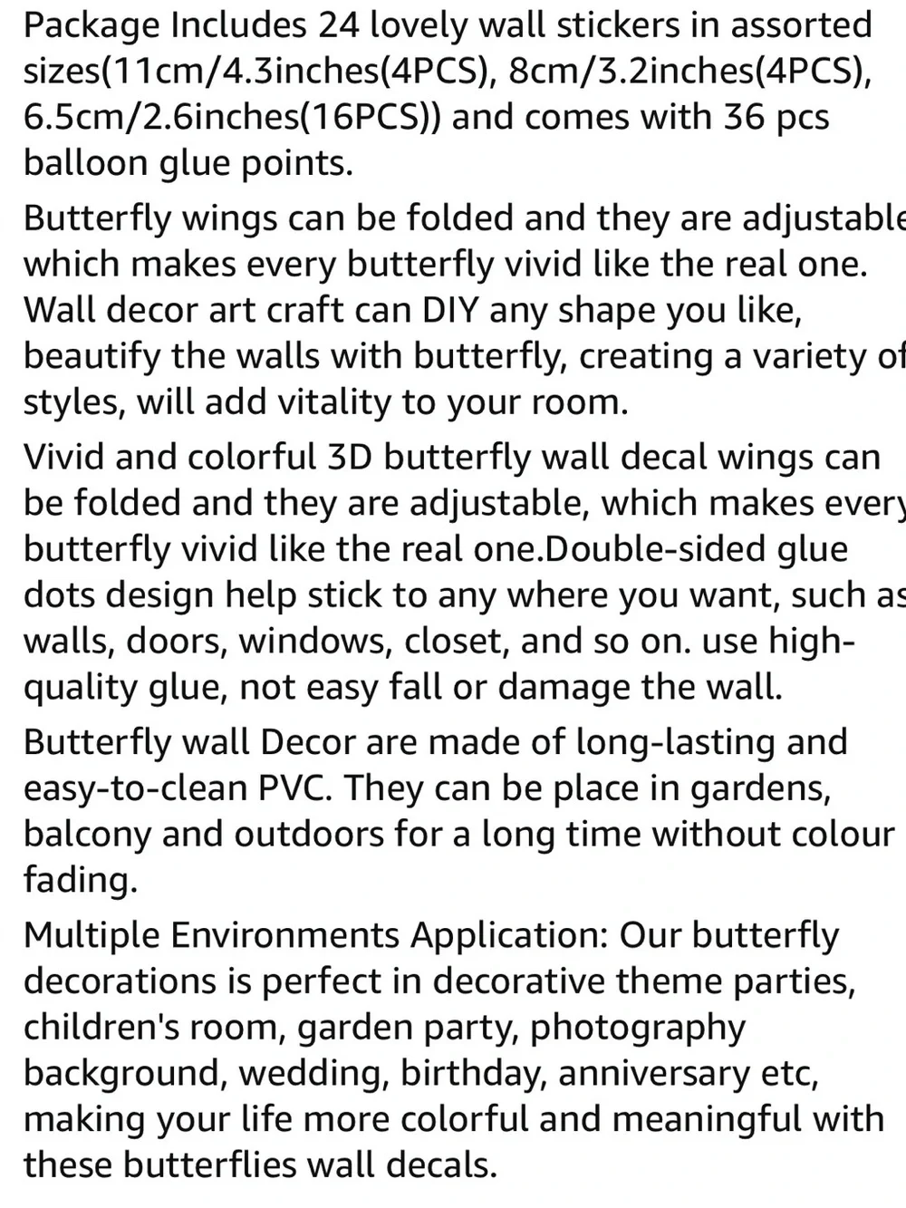 Black Butterfly Decorative Home Wall Art - Wall Decals